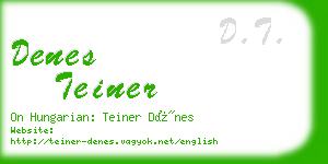 denes teiner business card